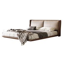 Yiluo Italian minimalist leather bed light luxury modern minimalist suspended bed color matching soft bed non-disturbing double bed