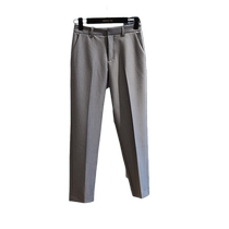 Commuting Slim Suit Pants Womens Spring and Autumn New High Waist Casual Nine-Point Cigarette Pipe Pants Versatile Professional OL Suit Pants