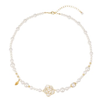 Ajidou ajidou necklace women's pearl necklace elegant fashion pearl sweet floral clavicle chain necklace