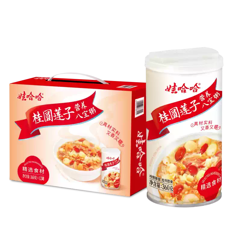 娃哈哈桂圓蓮子八寶粥360g罐裝即食送禮