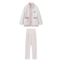 Maternity coat autumn and winter 2023 new pink small fragrance cotton coat womens winter woolen splicing lamb wool coat