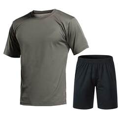 Jihua 3538 Genuine Fitness Clothing Short-Sleeved Training Suit Men's Summer Sports Quick-Drying Short-Sleeved Fitness Top