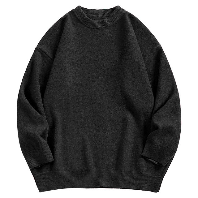 Crew neck sweater men's winter casual top jacket