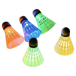 Glow-In-The-Dark Windproof Badminton Shuttlecock for Night Use, Durable, Fluorescent, with Light, Made of Nylon Plastic, Suitable for Indoor and Outdoor Use