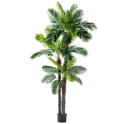 Artificial Green Plant Coconut Tree Indoor Large Tropical Plant Floor-Standing Potted Plant Window Display Decoration Ornament Atmosphere Tree