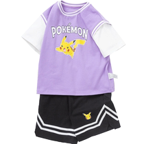 Balabala childrens dress 2024 new summer dress for big children and girls skirt national style gauze skirt sweet puff sleeves