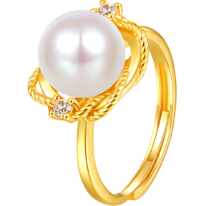 Mengjinyuan S925 Pearl Living Ring is elegant and charming