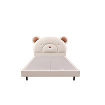 (Self-operated) Serta Youth and Childrens Bed Frame Xingle Bear Solid Wood Cloud Soft Leather Childrens Bed