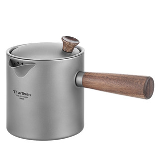 钛工匠纯钛煮茶器家用露营便携电陶炉泡茶壶木柄钛杯功夫纯钛茶具