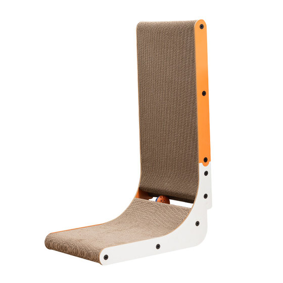 Vertical cat scratching board, wear-resistant and not easy to chip, double-color sofa, anti-cat claw board, scratch-resistant integrated cat nest, L-shaped grinding claw