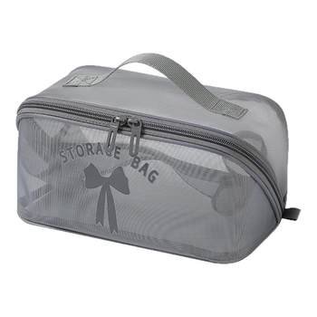Multifunctional mesh pillow bag partition storage makeup bag