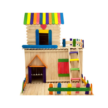 Ice cream stick stick wooden strip diy handmade villa assembly
