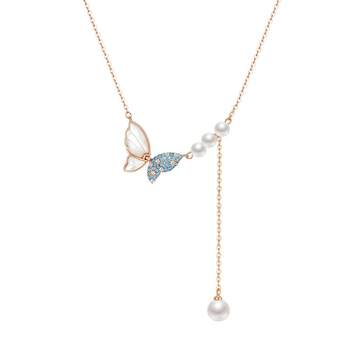 Birthday gift丨chow taisheng butterfly pearl necklace
