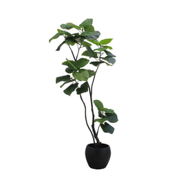 High-End Artificial Green Plant Heart-Shaped Banyan Potted Plant Indoor Decorative Floral Ornament Home Artificial Tree