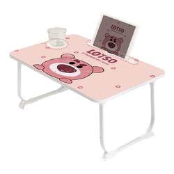 Cartoon bear friends bed small table lazy upper bunk artifact bay window foldable small table children's writing study desk laptop table female student bedroom sitting desk home