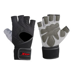 Xtep Fitness Gloves for Men and Women, Equipment Training, Fitness Compression Wrist Guards, Half-Finger Non-Slip Dumbbell and Pull-Up Bar Sports Protective Gear