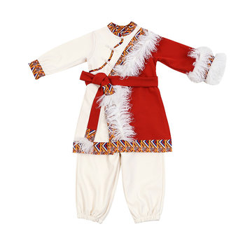 Children's tibetan costumes for boys and girls in autumn and winter