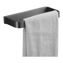 Porte-serviettes en cuivre épais petite taille pistolet haut de gamme gris salle de bain simple anneau à serviette de 30cm sans poinçonnage