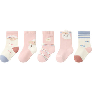 Baby autumn high elastic boneless anti-pilling mid-calf socks