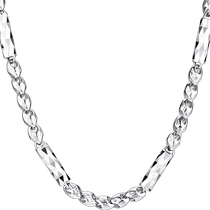 Lukfook Jewelry Spliced ​​Plain Chain Platinum Necklace Pt950 Mens Platinum Set Chain Priced G07TBPN0018