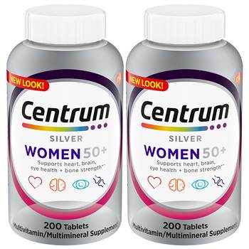 Centrum overseas ແມ່ຍິງໄວກາງຄົນແລະຜູ້ສູງອາຍຸ multivitamin 200*2 ເມັດເງິນຂອງແມ່ຍິງຫຼາຍມິຕິລະດັບພູມຕ້ານທານເຖິງໂພຊະນາການ