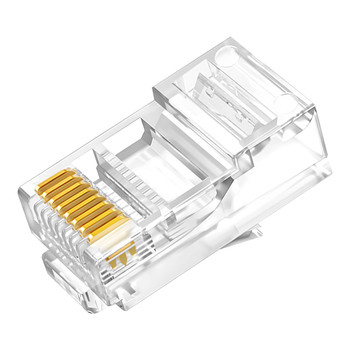 Zhefei 8p8c pure copper crystal head three-prong chip