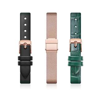 [Official same style] Small green watch strap with steel strap is universal