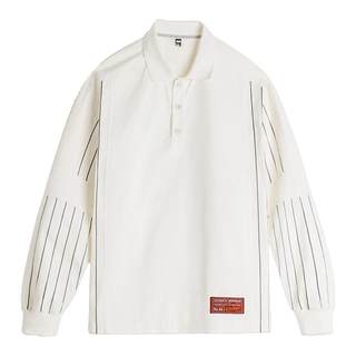 马登工装美式棒球印花polo衫拼接套头刺绣衬衫纯棉卫衣长袖男夏秋