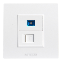 Type 86 concealed 10 Gigabit network with fiber optic panel CAT8 broadband information fiber optic with Category 8 network cable computer socket