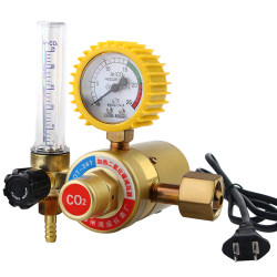 이산화탄소 감압 밸브 CO2 게이지 압력 게이지 2차 보호 용접기 압력 게이지 220V 믹서 가열 에너지 절약 36V