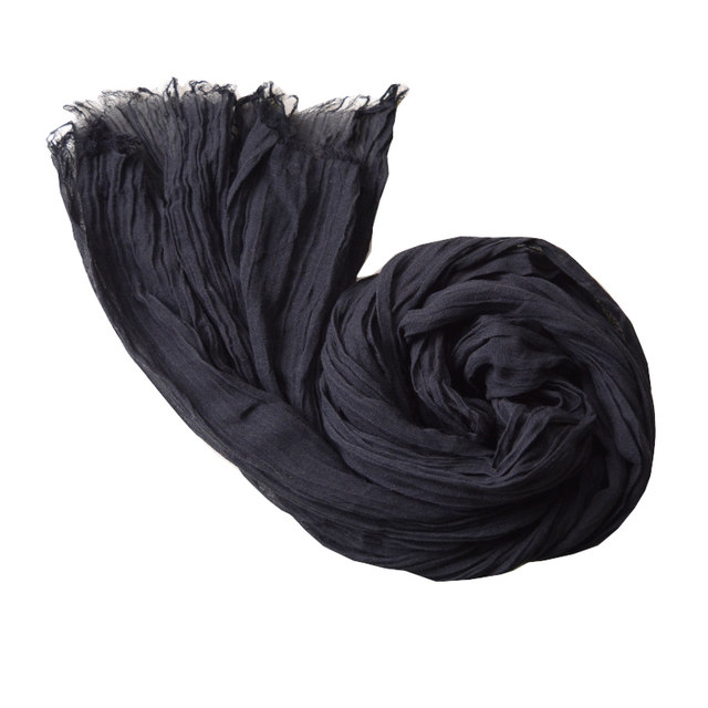 Spring and autumn black slim scarves for men and women are soft and comfortable