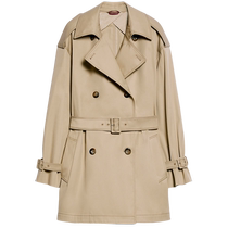 MaxMara 2024 early autumn new womens short double-breasted windbreaker 6026014106