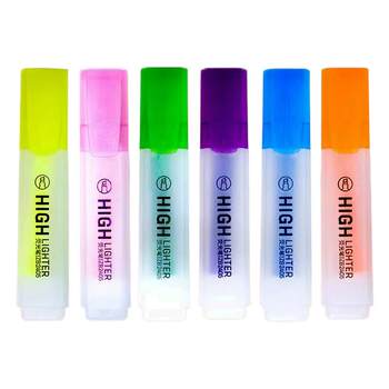 Highlighter fluorescent marker pen for students to use marker pen to mark key points. primary school students' junior high school handwritten report special pen macaron light color multi-color high-value fluorescent note key pen