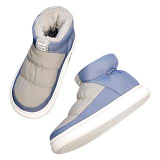 Zapatos de algodón para hombre en invierno 2025, nuevos, impermeables y resistentes al frío, además de botas de nieve gruesas y cálidas de terciopelo para hombre con plumón del noreste