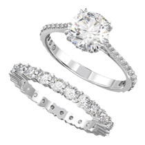 Swarovski CONSTELLA rings for women double rings stacked light luxury niche high-end