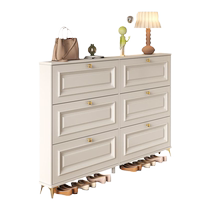 Guidian cream style ultra-thin tipping shoe cabinet for household small popular entrance cabinet storage economical space-saving shoe rack