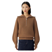 DEEP BREATH Take a deep breath my brother is really good. Thick stick half zipper plain sweater A401056