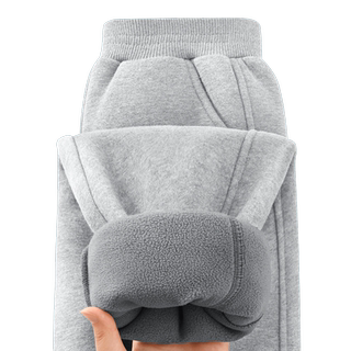 棉致男童加绒裤子冬季加厚绒裤一体绒冬款棉裤儿童运动裤女童卫裤