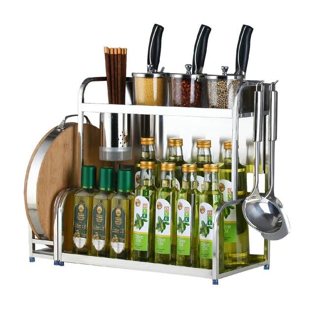 304 stainless steel seasoning bottle kitchen knife holder