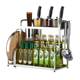 304 stainless steel seasoning bottle kitchen knife holder