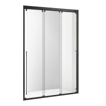 Three-linkage shower room with dry and wet separation bathroom partition glass push-pull moving door bath screen toilet small family type