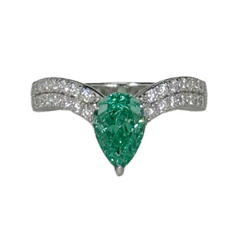 80-point drop-shaped design paraiba ring