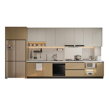 Quanyou whole house customized integrated kitchen cabinets customized stove cabinet integrated quartz stone small apartment decoration one-line