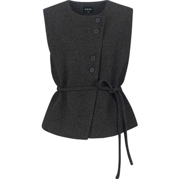 Kbne old money style gray women's horse clip autumn new style outerwear vest top small vest jacket women's clothing