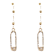 925 silver needle Korean Dongdaemun personalized diamond tassel earrings long earrings Internet celebrity temperament design earrings for women