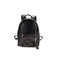 British Museum Anderson Cat Embroidery Large Capacity Genuine Leather Travel Bag Backpack Boys Birthday Gift Girls