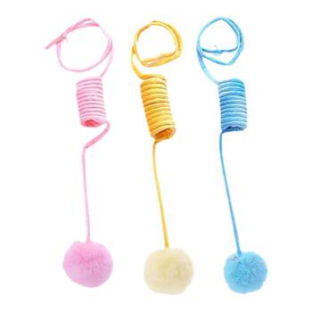 cat toy ຕົນເອງມີຄວາມສຸກ hanging ພາກຮຽນ spring rabbit fur ball cat ຕົນເອງມີຄວາມສຸກຂອງຫຼິ້ນ cat ຂອງຫຼິ້ນບານ cat ສະຫນອງການເກັບກໍາ