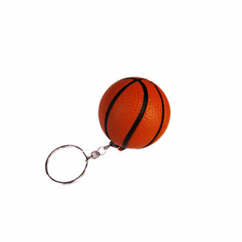 Pu foam small football love pendant keychain wholesale