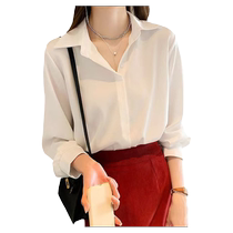 Autumn Dress New White Shirt Woman Long Sleeve Professional Clothing Han Version Sashimi Leisure 100 Hitch Great Code Tooling Lining Ol Blouse