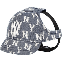 MLB official pet hat NY retro old flower baseball cap small LOGO peaked cap cute PEC2